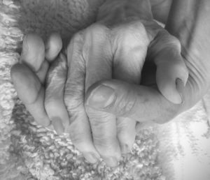 Holding my mom's hand on her final day